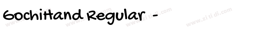 GochiHand Regular字体字体转换